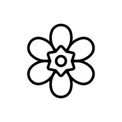 Simple Orange Freesia icon. The icon can be used for websites, print templates, presentation templates, illustrations, etc