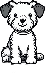 Breathtaking and lovely terrier dog vector art 