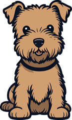 Gorgeous and lovely terrier dog vector art 