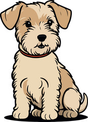 Wonderful and lovely terrier dog vector art 