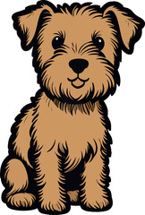Awesome and lovely terrier dog vector art 