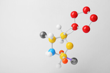 Structure of molecule on white background. Chemical model