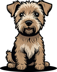 Beautiful and lovely terrier dog vector art 