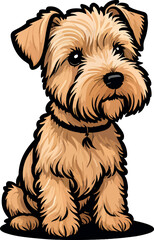Super and lovely terrier dog vector art 