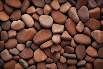Pebbles stones background with brown toned