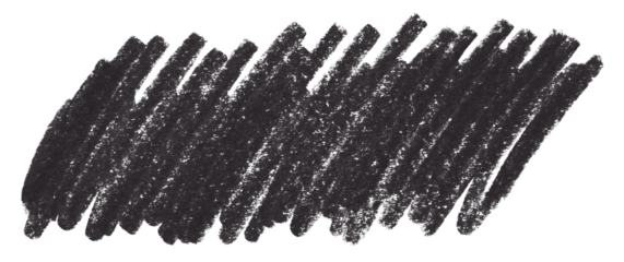 black pencil strokes isolated on transparent background