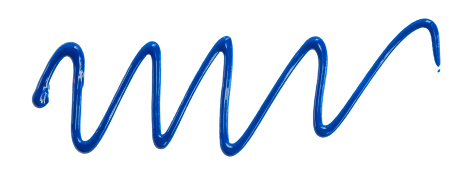 blue watercolor drop zigzag isolated on transparent background