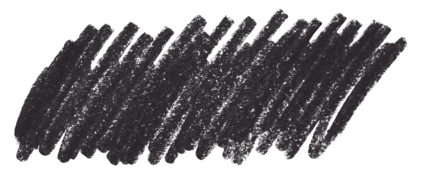 black pencil strokes isolated on transparent background