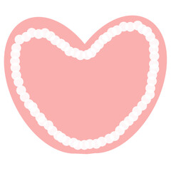 pink heart frame