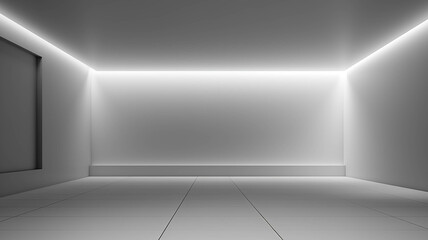 Empty Light and Dark Interior Background, White Geometrically Textured