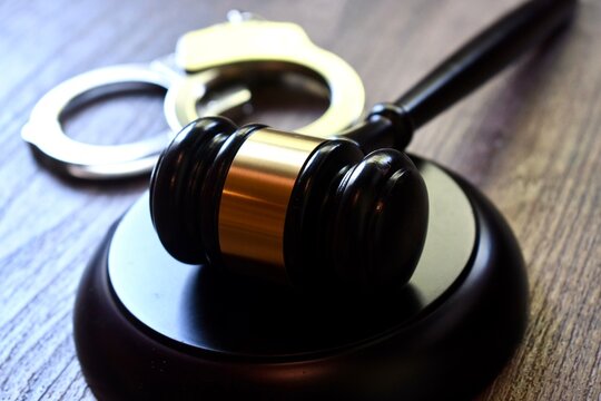 justice gavel and handcuffs