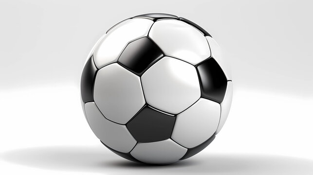 Soccer Ball 3D cute white background