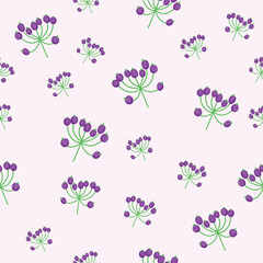 seamless floral pattern purple color