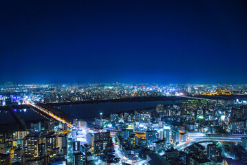 Obraz premium 梅田スカイビルからの夜景〈淀川方面〉