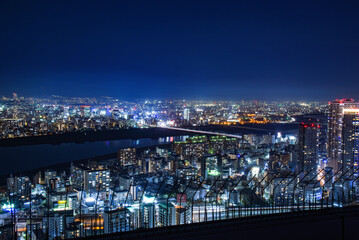 梅田スカイビルからの夜景〈淀川方面〉