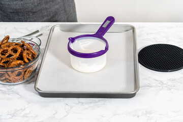 Red White and Blue Chocolate Covered Pretzel Twists