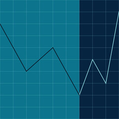 An abstract cool tone line graph background image.