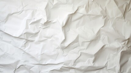 Naklejka premium Generative AI : Crumpled white paper texture