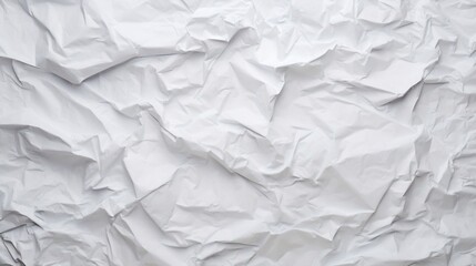 Generative AI : Crumpled white paper texture