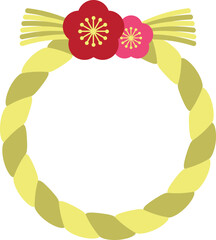 年賀状素材　しめ縄（しめ飾り）のイラスト