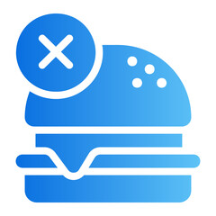 no junk food gradient icon