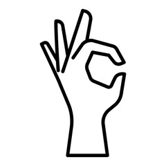 OK hand sign icon