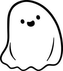 Doodle Halloween Ghost