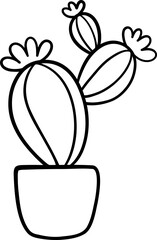 Doodle cactus illustration