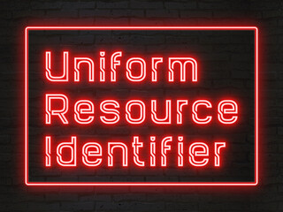 Uniform Resource Identifier のネオン文字 - obrazy, fototapety, plakaty