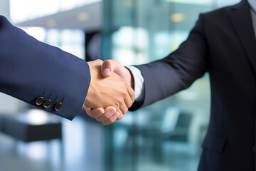 新たな契約の誕生：ビジネスマンの握手