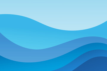 Abstract blue wave river background . Flat background design vector illustration.