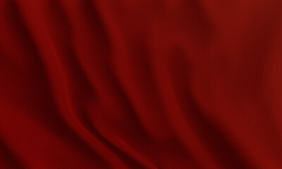 Red wavy fabric background.