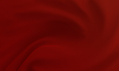 Red wavy fabric background.