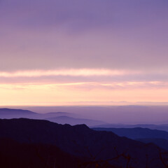 Obraz premium sunset over the mountains