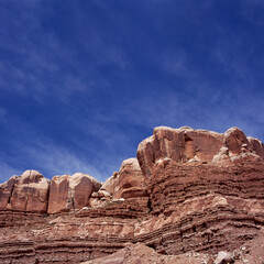 rocky mountain and blue sky