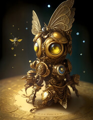 magical mystical surreal little alien bee creature