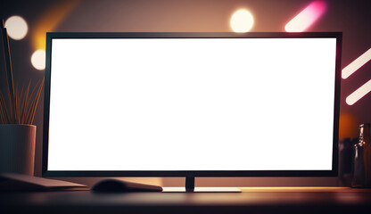 Empty Computer Monitor Background