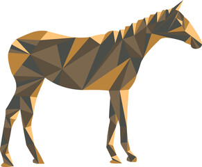 Obraz premium Digital png illustration of horse symbol on transparent background