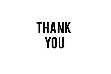 Digital png illustration of thank you text on transparent background