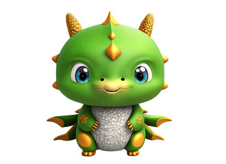 Fototapeta premium 3d cute baby animal monster clipart png 
