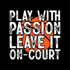 Basketball t-shirt design. tee shirt with basketball hoop and ball. Sport apparel print. Vector illustration. t-shirt for shirt, print, concept stamp or tee. athletic sport typography.