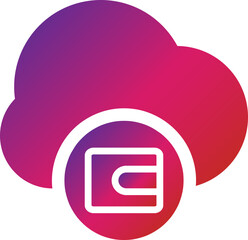 modern gradient cloud service icon