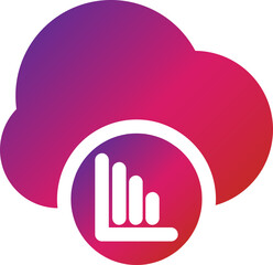 modern gradient cloud service icon