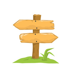 Signpost made of wood