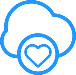 Obraz premium outline style cloud database icon