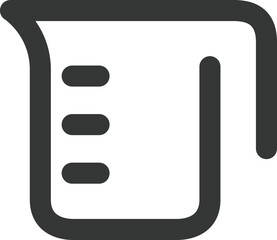 日用品の線画単品アイコン　計量カップ