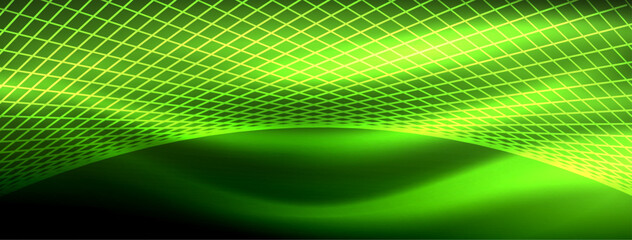 Obraz premium Neon light glowing line vectors: vibrant colors, sleek lines. Captivating design style inspired by neon signs. Electric energy for websites, ads, and more