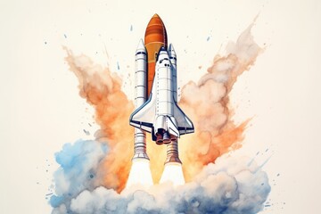 Obraz premium スペースシャトル,Generative AI AI画像