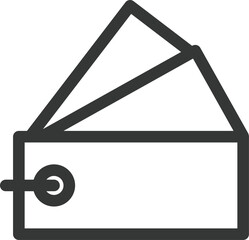 文房具の線画単品アイコン　単語帳