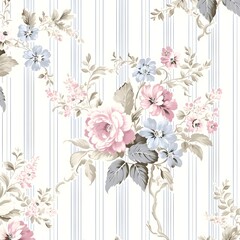 Obraz premium Elegant Floral Pattern with Soft Pastels